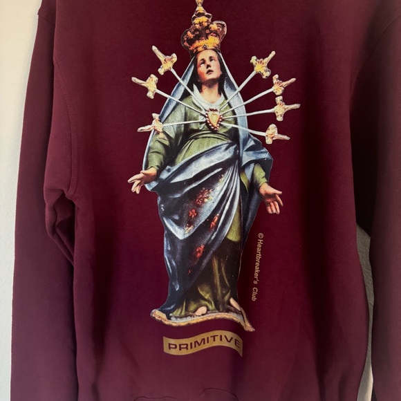 Primitive Zumiez Men's x Pierce Burgundy Hoodie Dark Red Size Medium SOLD OUT - Picture 6 of 6